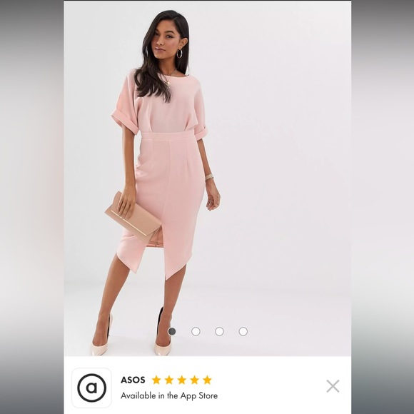 ASOS blush Midi dress US 4 - Picture 5 of 5